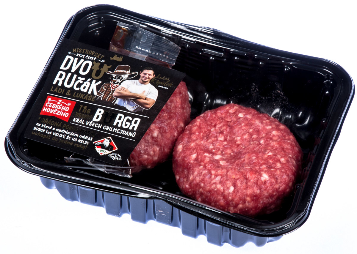 Hovädzí burger “Dvouručák“ chlad. 2x165 g