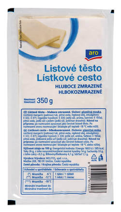 aro Lístkové cesto mraz. 4 x 350 g