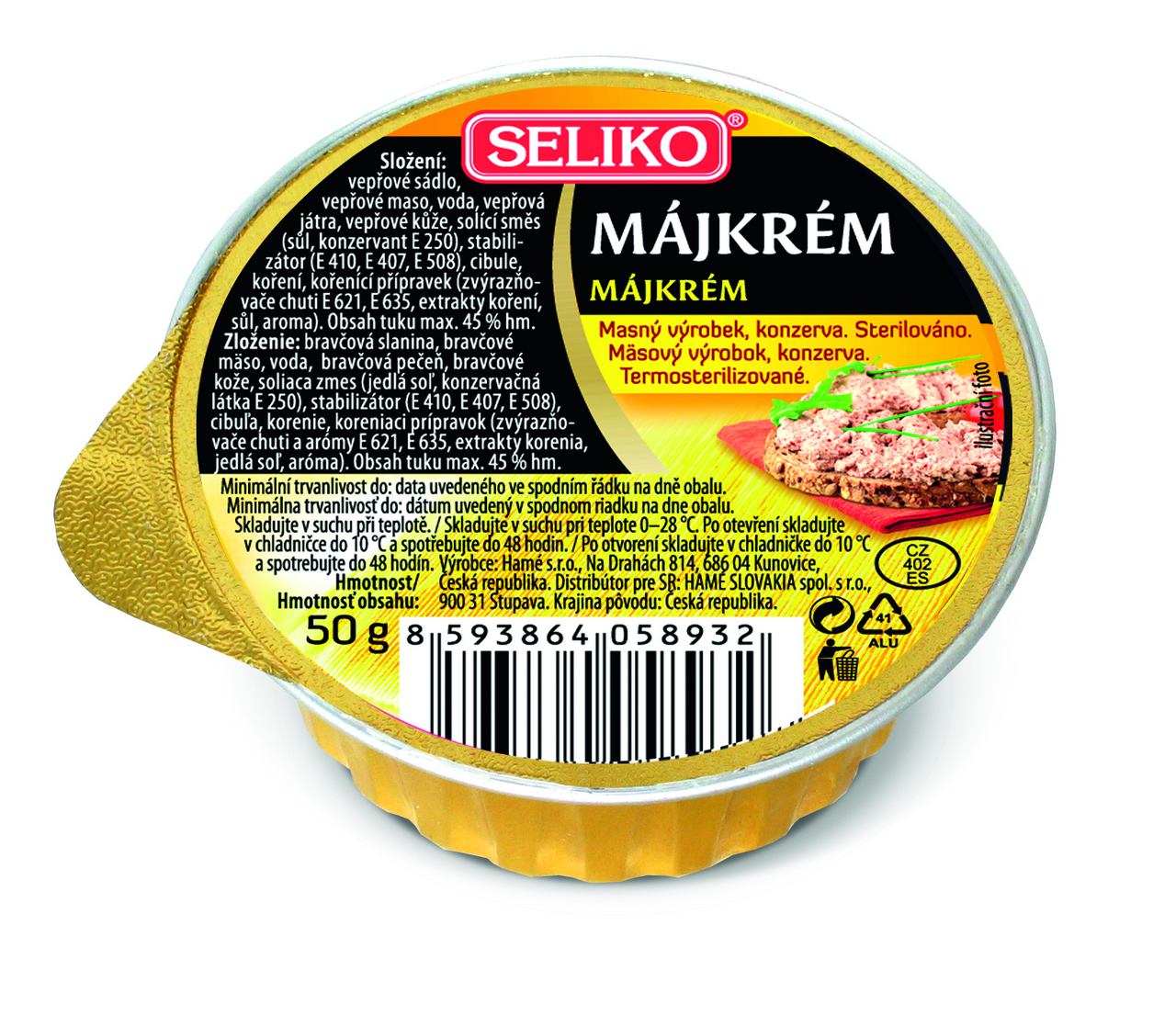 SELIKO Májkrém paštéta 24 x 50 g