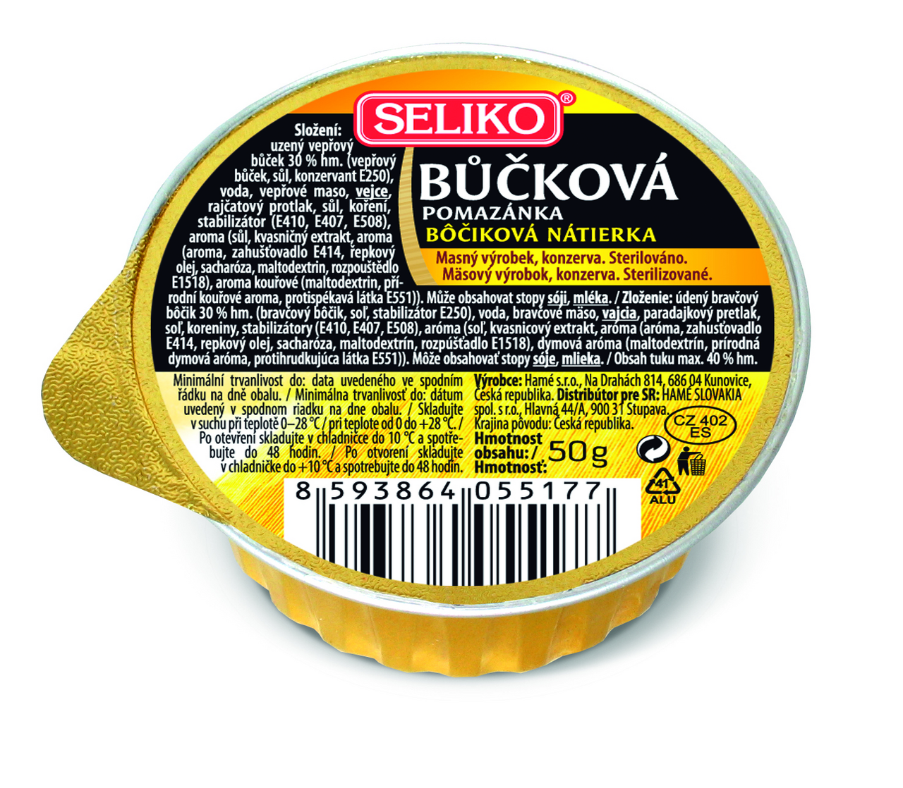SELIKO Bôčiková paštéta 24 x 50 g
