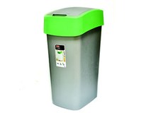 Odpadkový kôš Flip Bin strieborný/zelený 50l Curver 1ks