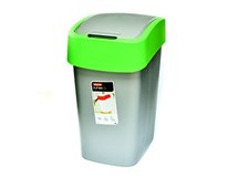 Odpadkový kôš Flip Bin strieborno/zelený 25l Curver 1ks