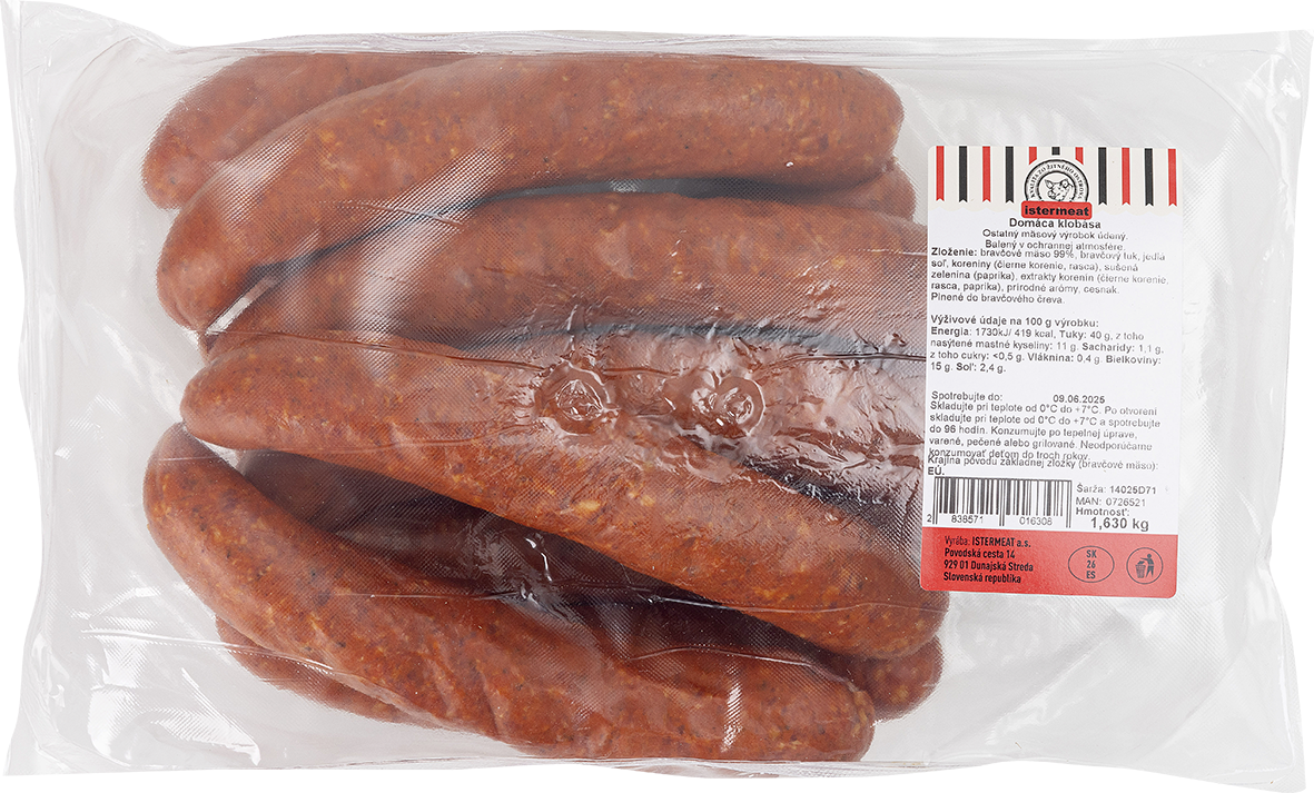 ISTERMEAT Domáca klobása chlad. váž. cca 1,3 kg