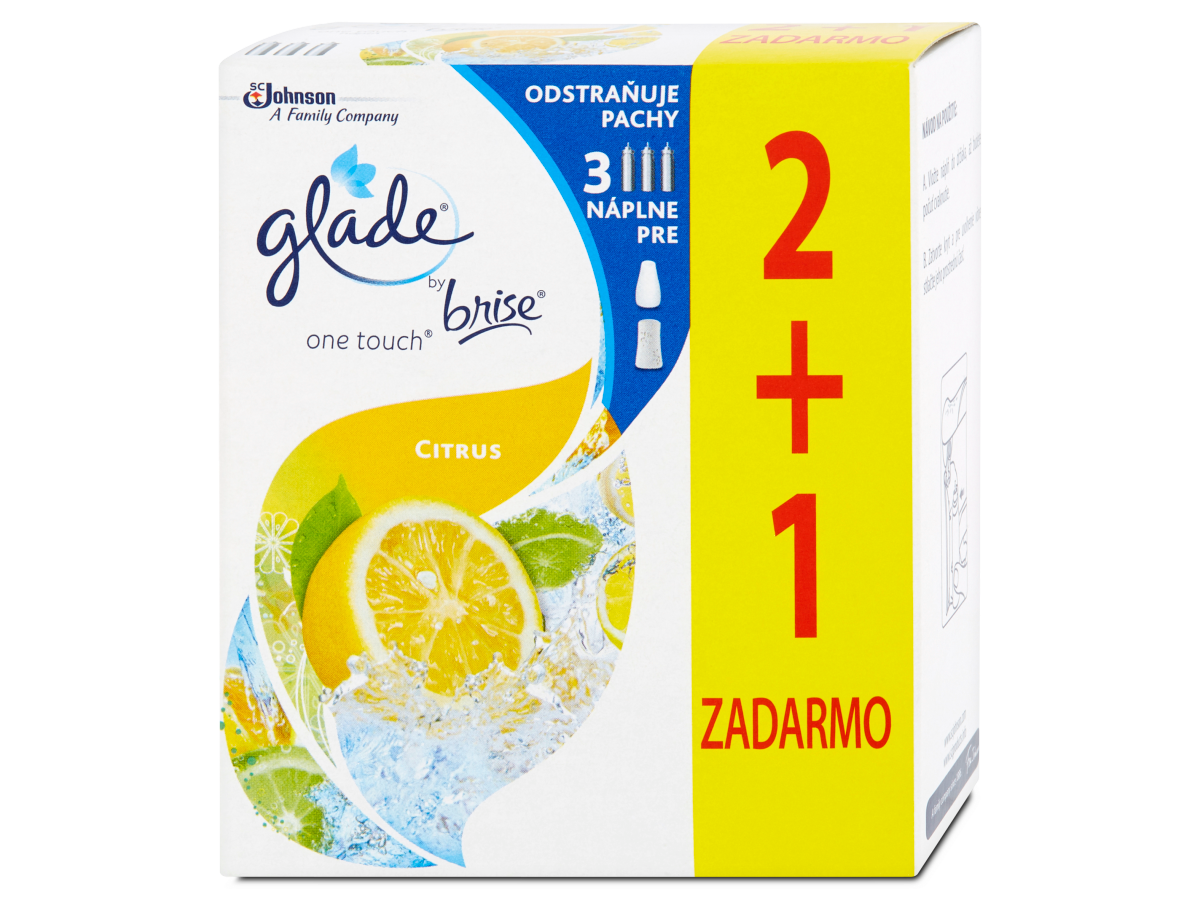 Glade by brise one touch citrón náhradná náplň 2+1 ks