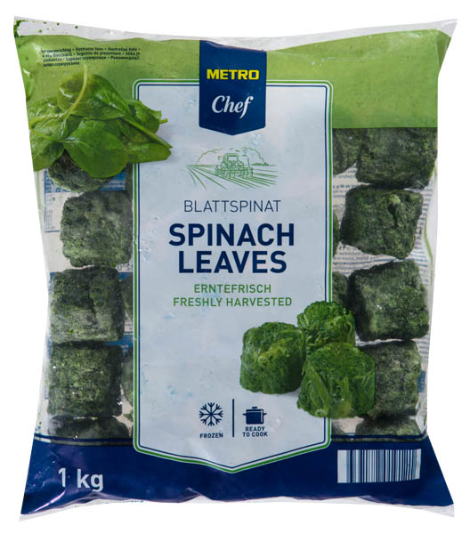 METRO Chef Špenát listy porcie mraz. 1 kg