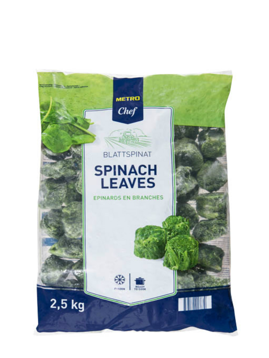 METRO Chef Špenát listy porcie mraz. 2,5 kg