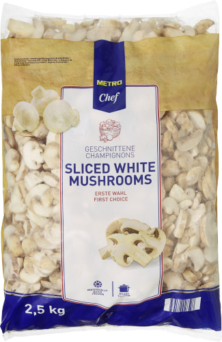 METRO Chef Šampiňóny plátky mraz. 2,5 kg