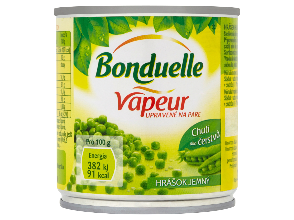 Bonduelle Vapeur hrášok veľmi jemný 212 ml