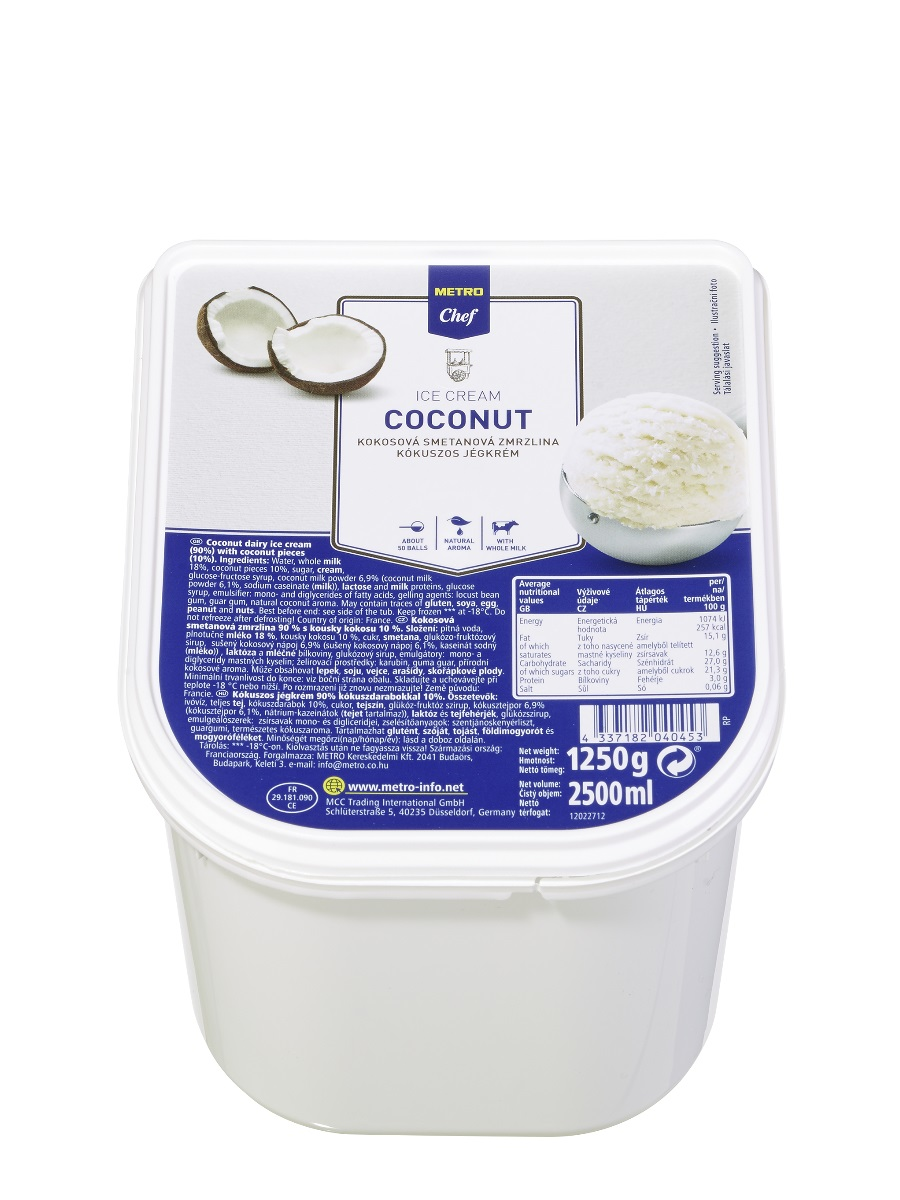 METRO Chef Zmrzlina Coconut/ kokos mraz. 2,5 l