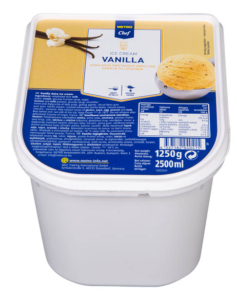 METRO Chef Zmrzlina Vanille/vanilka mraz. 2,5 l