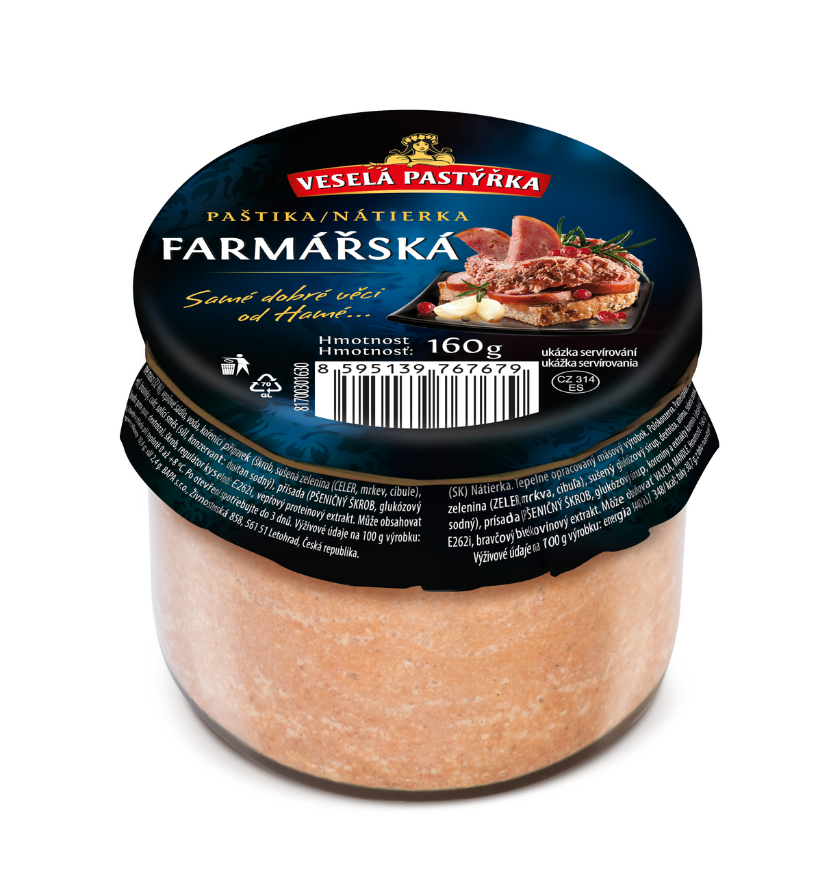 VESELÁ PASTÝŘKA Farmárska nátierka chlad. 160 g