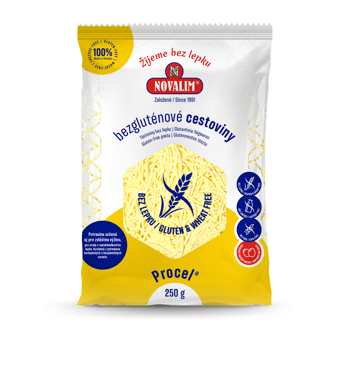 NOVALIM Niťovky bezlepkové cestoviny 250 g