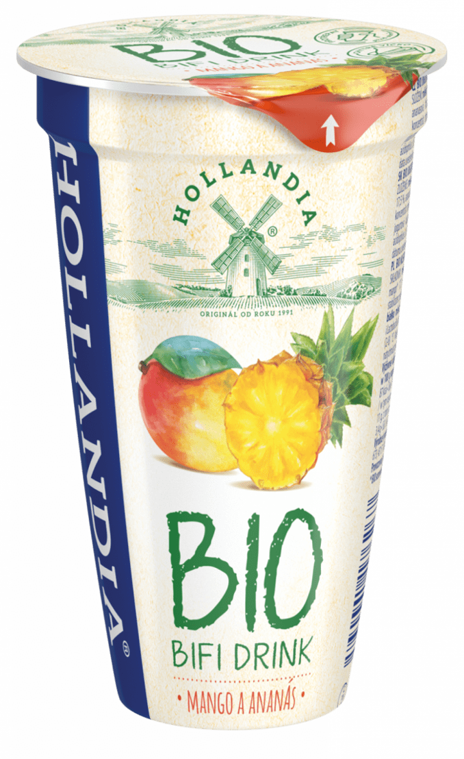 HOLLANDIA Bifi drink mango a ananás BIO chlad. 230 g