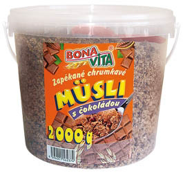 BONAVITA Müsli zapekané čokoláda 2 kg vedro