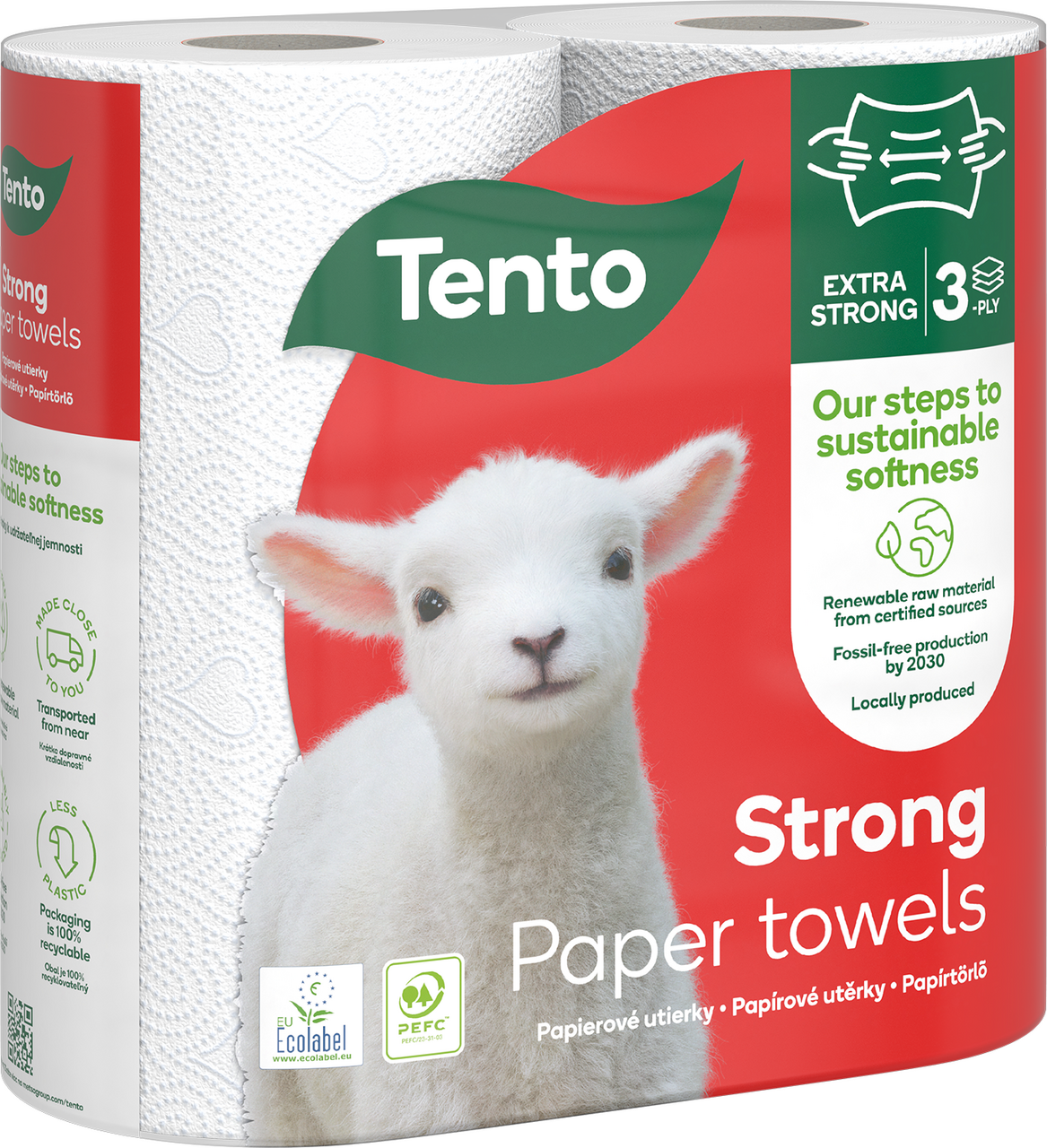 TENTO Strong papierové kuchynské utierky 3- vrstvové 17m 2 ks