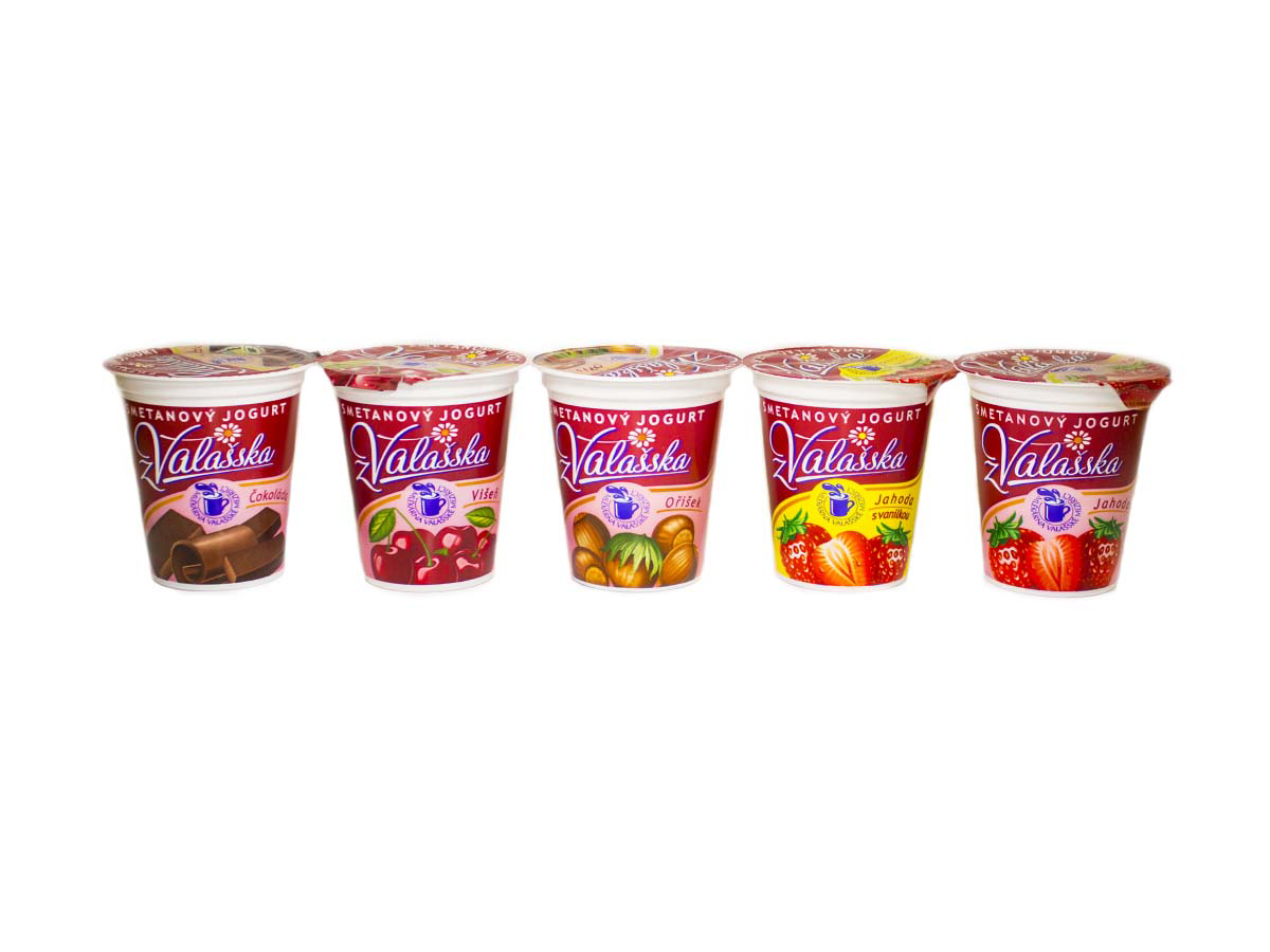 z Valašska Jogurt smotanový mix (jah,van,čoko,orieš.) chlad. 10 x 150 g