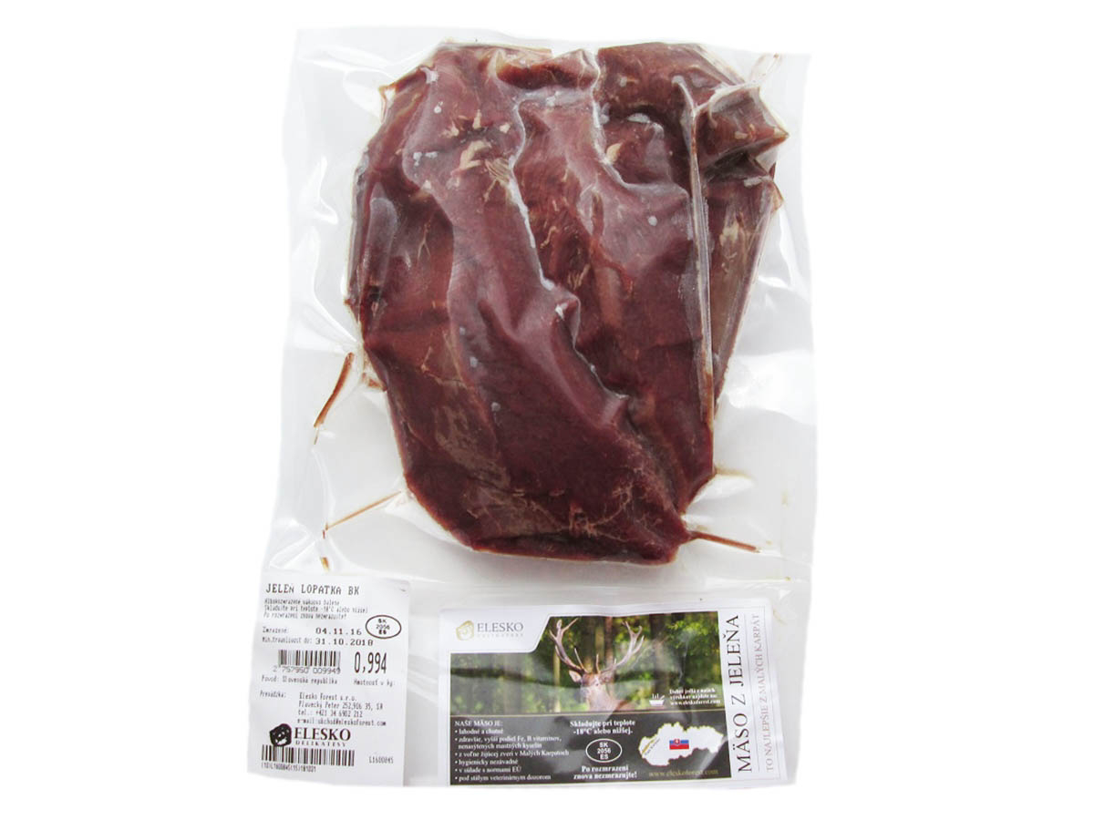 Elesko Jeleň lopatka bez kosti mraz. váž. cca 1 kg