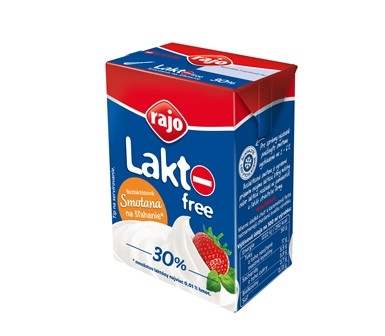 rajo Smotana na šľahanie Lakto free UHT 30 % bez laktózy 200 ml