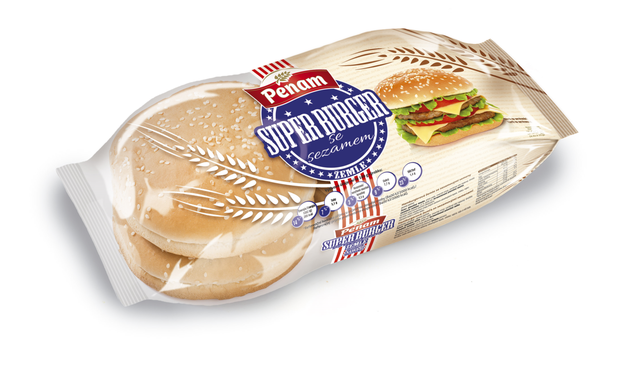 Penam Žemle superburger so sezamom 4 x 75 g