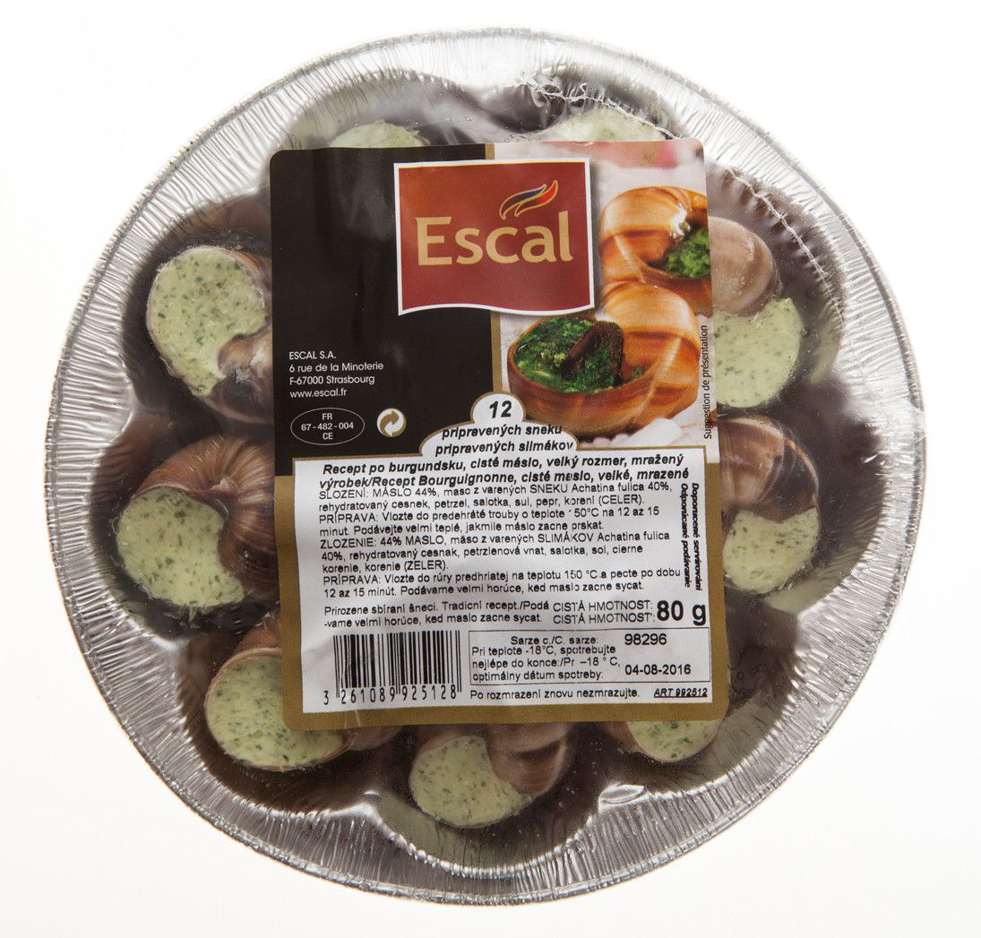 ESCAL Slimáky s cesnakovým maslom mraz. 80 g