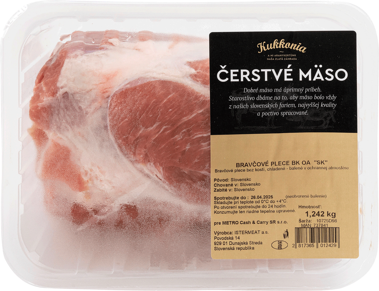 Istemeat Bravčové plece bez kosti ochr.atmosféra SK chlad. váž. cca 800 g