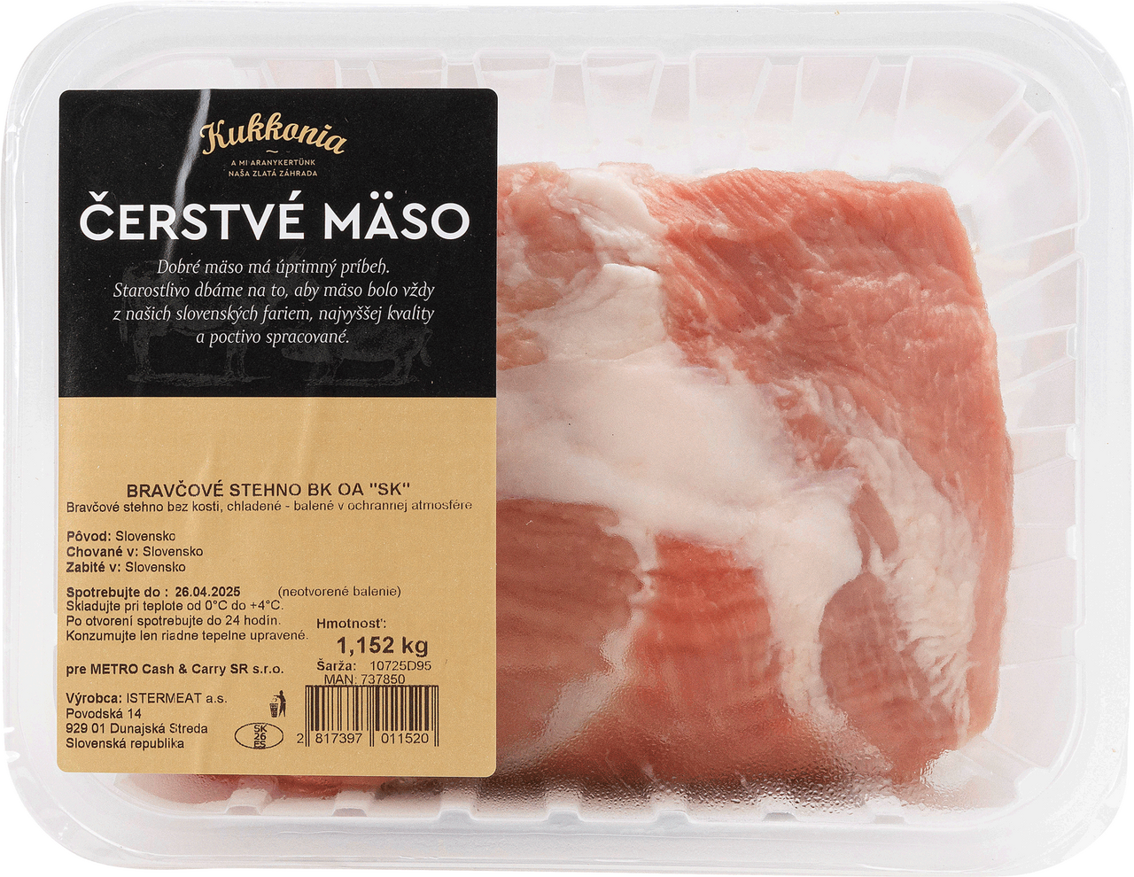 Istermeat Bravčové stehno ochr. atmosféra chlad. váž. cca 800 g