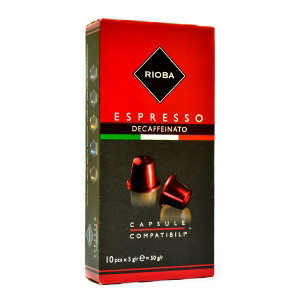 RIOBA Decaffeinato kapsuly (10 x 5 g) 55 g