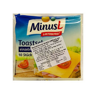 Mínus L Toast tavený syr plátky bez laktózy chlad. 200 g