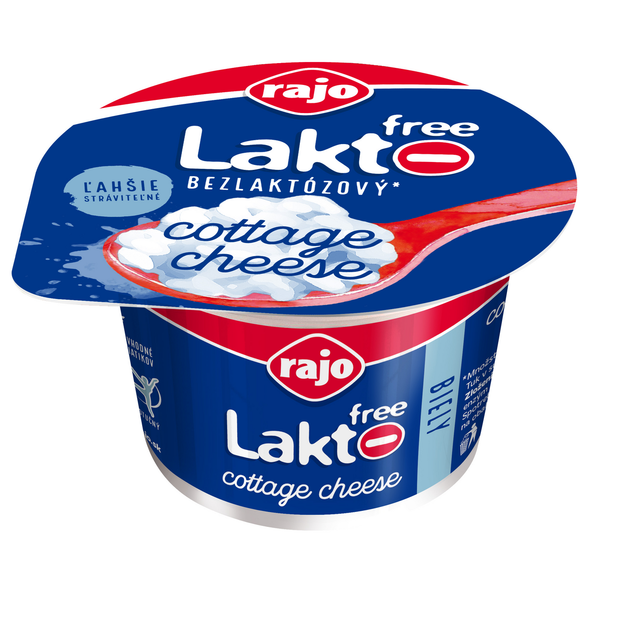 rajo Lakto free Cottage Cheese biely chlad. 180 g