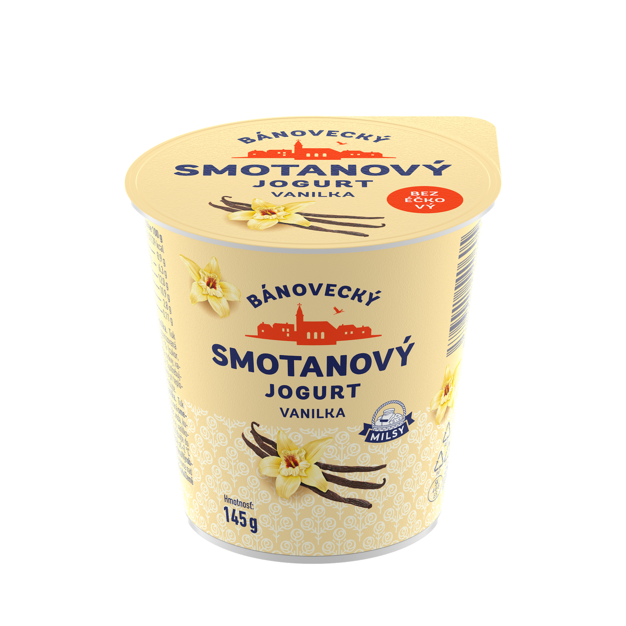 MILSY Bánovecký smotanový jogurt vanilka chlad. 10 x 145 g