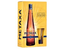 Metaxa 5* 38% 1x700 ml + 2 poháre 