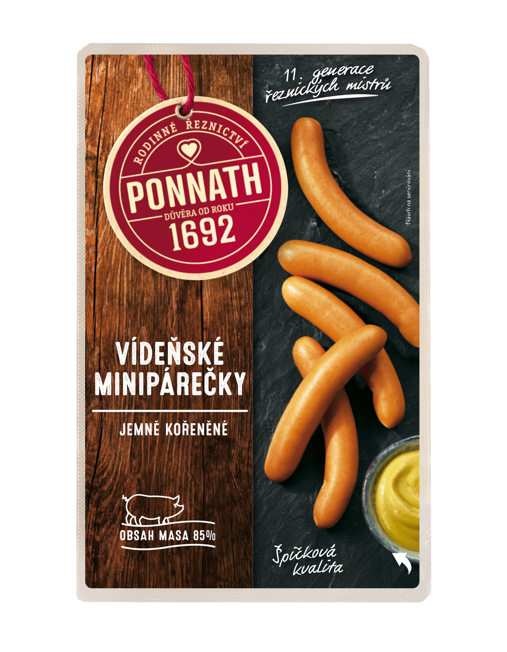 PONNATH Viedenské minipárky chlad. 200 g