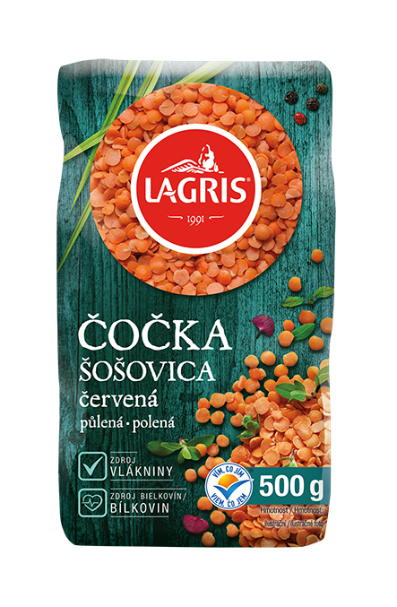 LAGRIS Šošovica červená polená 500 g