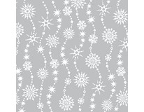 Duni servítky papierové Chrystal Waves Silver 3-vrstvové 33cm 1x20 ks