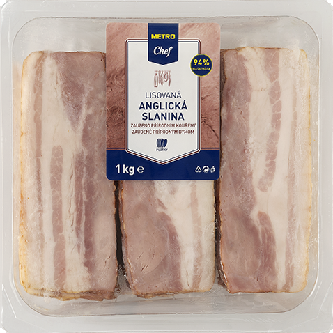 METRO Chef Anglická slanina lisovaná plátky chlad. 1 kg