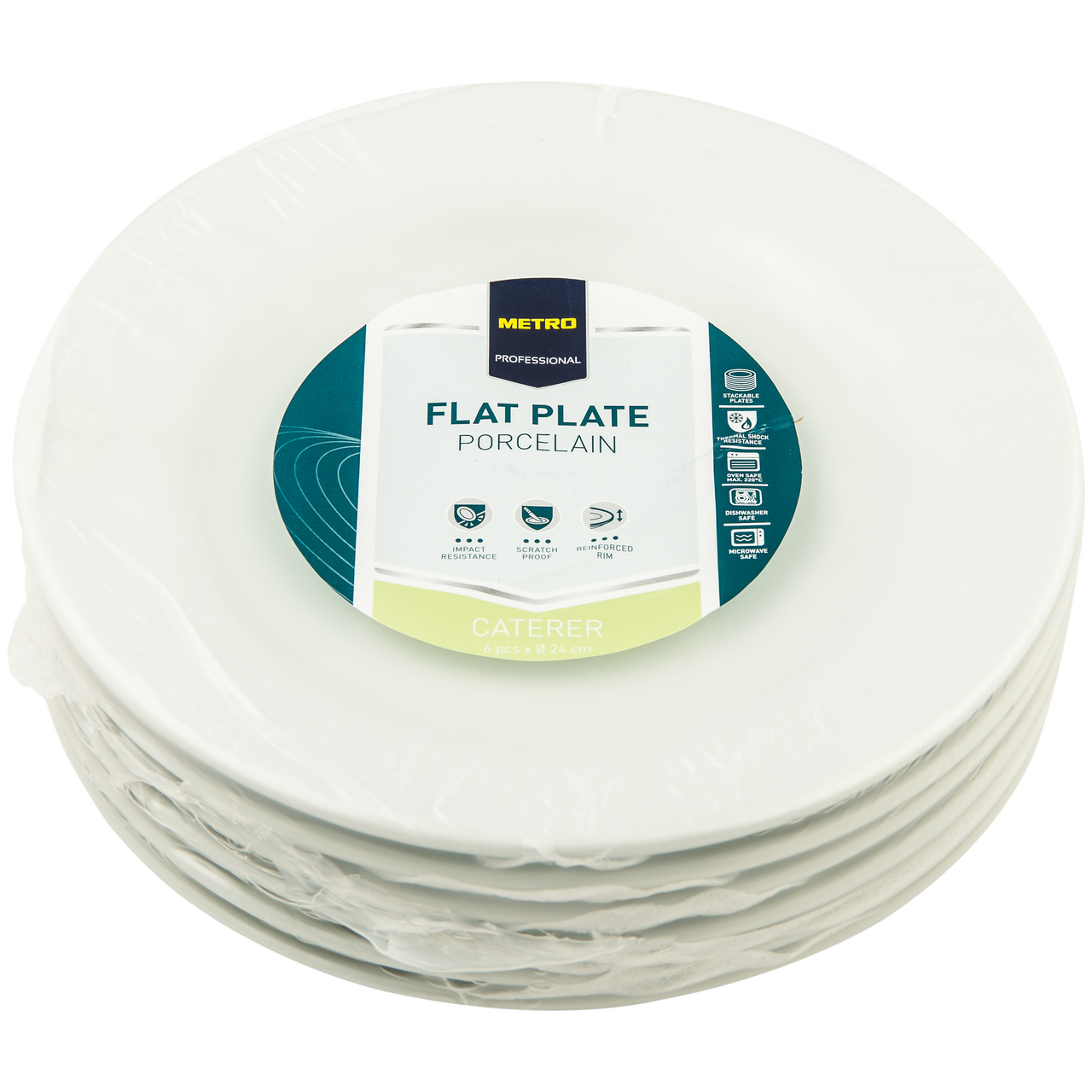 METRO PROFESSIONAL Tanier plytký Caterer 24 cm 6 ks