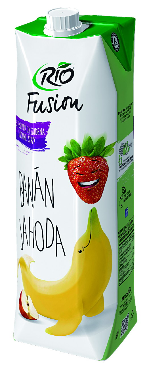 RIO FUSION nektár jahoda a banán 6 x 1 l
