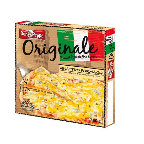 DON PEPPE pizza Originale quattro formaggi mraz. 340 g