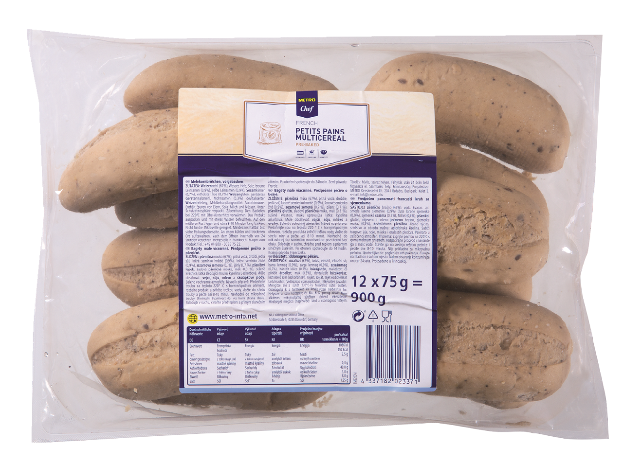 METRO Chef Bagety mini cereálne 12 x 75 g