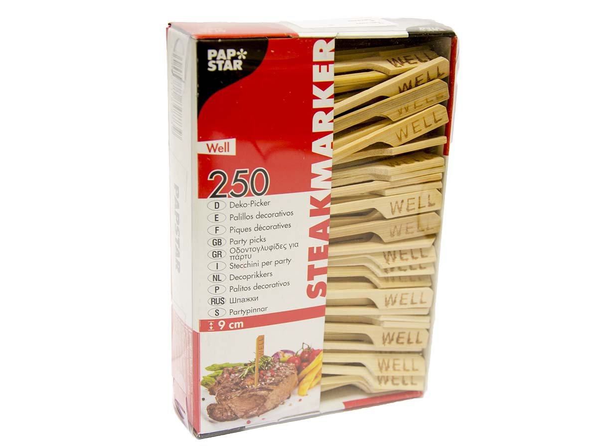 PAPSTAR Napichovadlo na steaky Well 9 cm 250 ks
