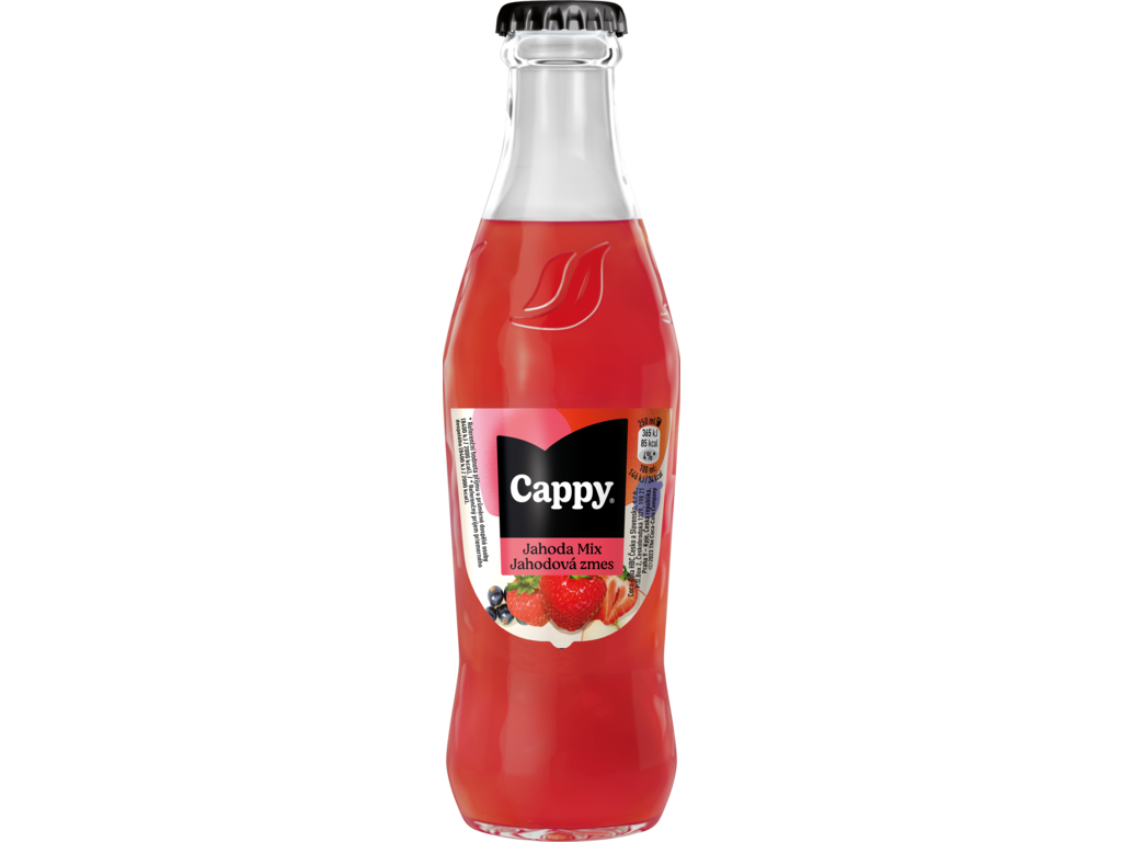 Cappy nektár jahoda 34 % 24 x 250 ml vratná fľaša SKLO