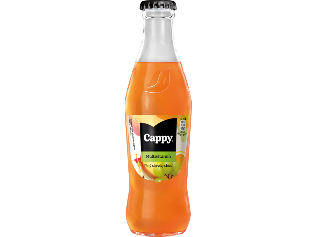 Cappy nektár multivitamín 52 % 24 x 250 ml vratná fľaša SKLO