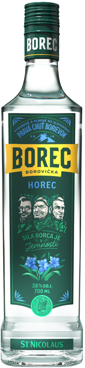 ST. NICOLAUS Borec borovička s horcom 38% 700 ml