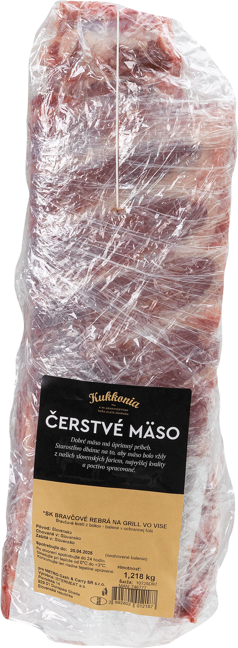 Istermeat Bravčové rebrá na grill vo vise chlad. váž. cca 3 kg 
