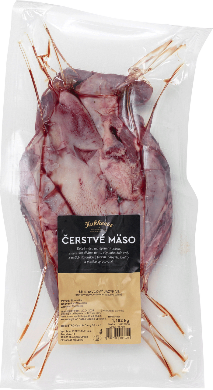Istermeat Bravčový jazyk vákuovo balený chlad. váž. cca 1,5 kg