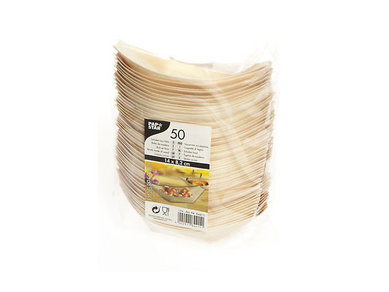 PAPSTAR pure Miska bambus Finger Food 14 x 8,2 cm 50 ks