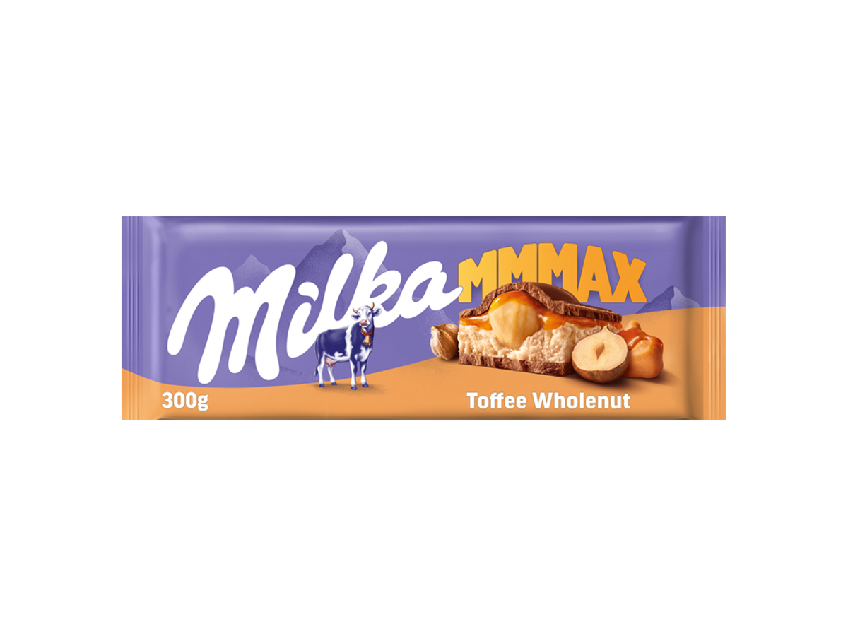 Milka Mmmax tabuľková čokoláda toffee wholenut 300 g