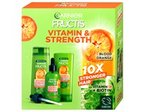 Garnier Fructis Vitamin&Strength darčeková sada (šampón+kondicionér+sérum) kazeta