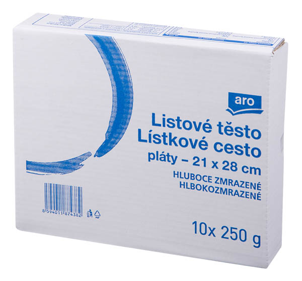 aro Lístkové pláty (21 x 28 cm) mraz. 2500 g