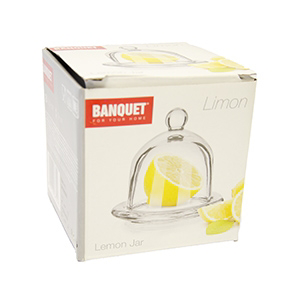 VETRO-PLUS Dóza na citrón Limon sklo 9,5cm Banquet 1ks